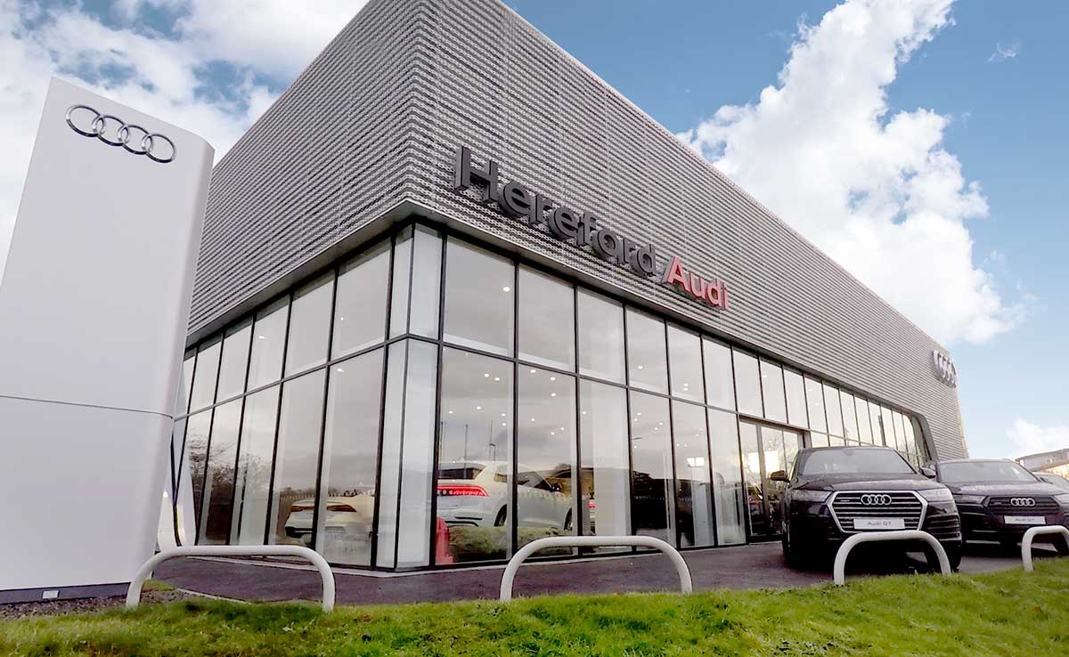 An Audi dealership in the UK